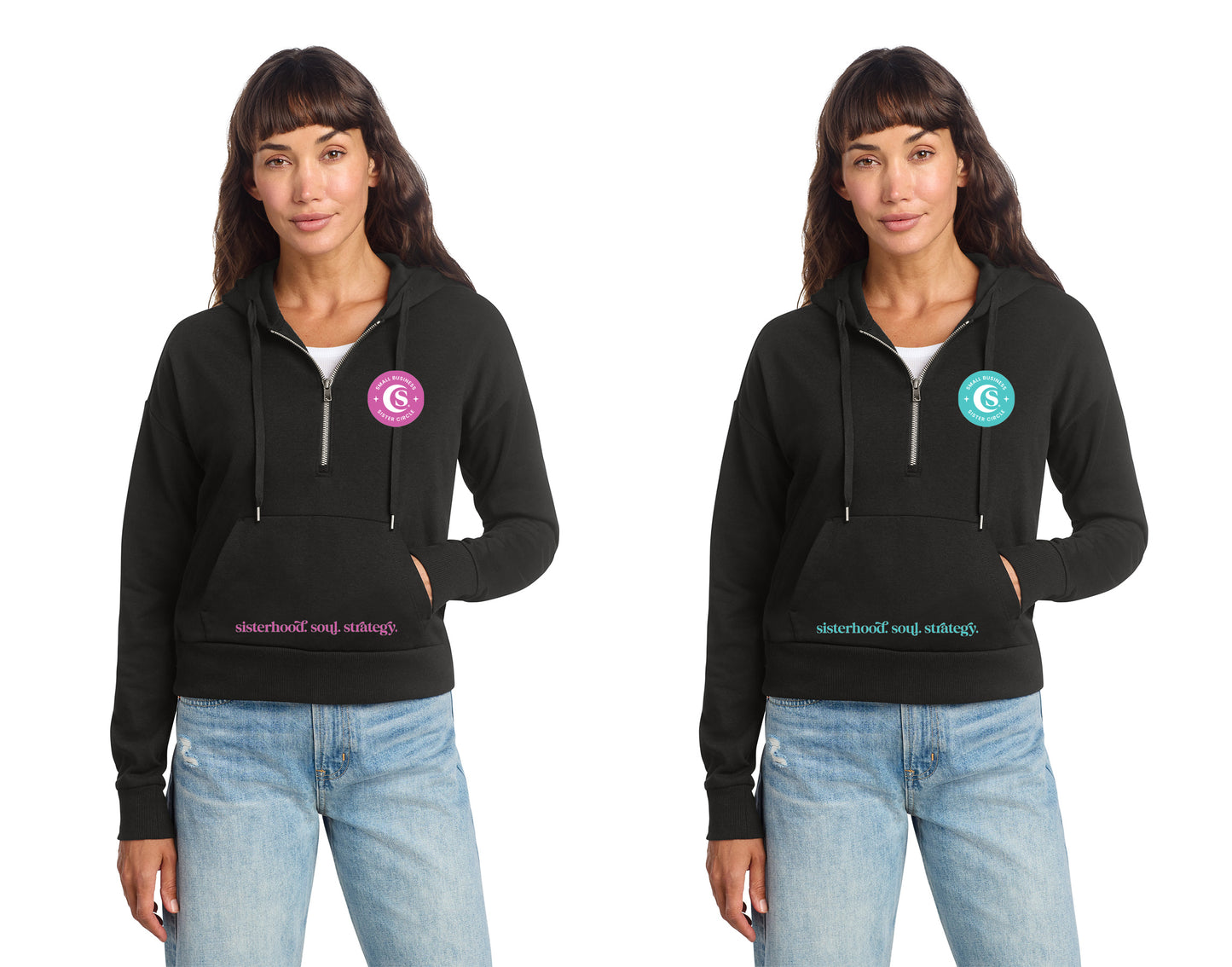 Sister Circle District® Women’s Perfect Tri® Fleece 1/2-Zip Pullover
