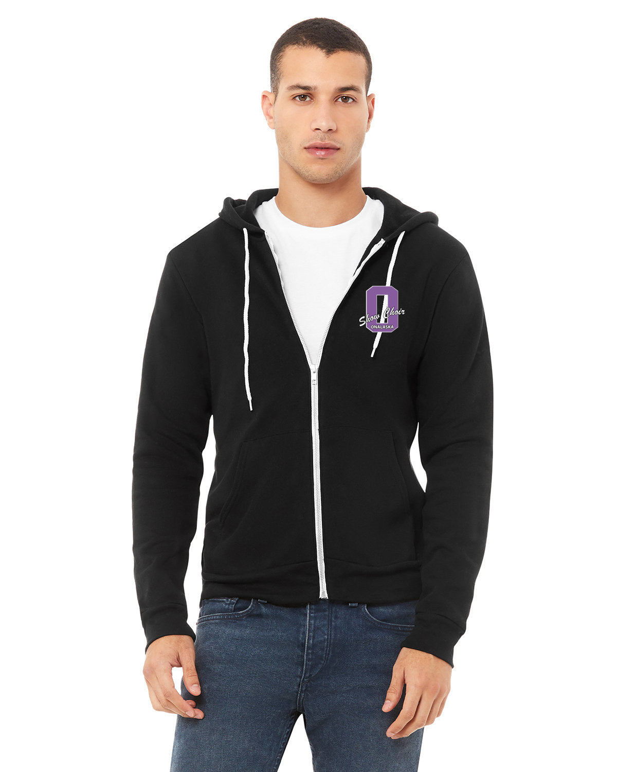 Full Zip Bella Canvas Sweatshirt-SHOW CHOIR LOGO
