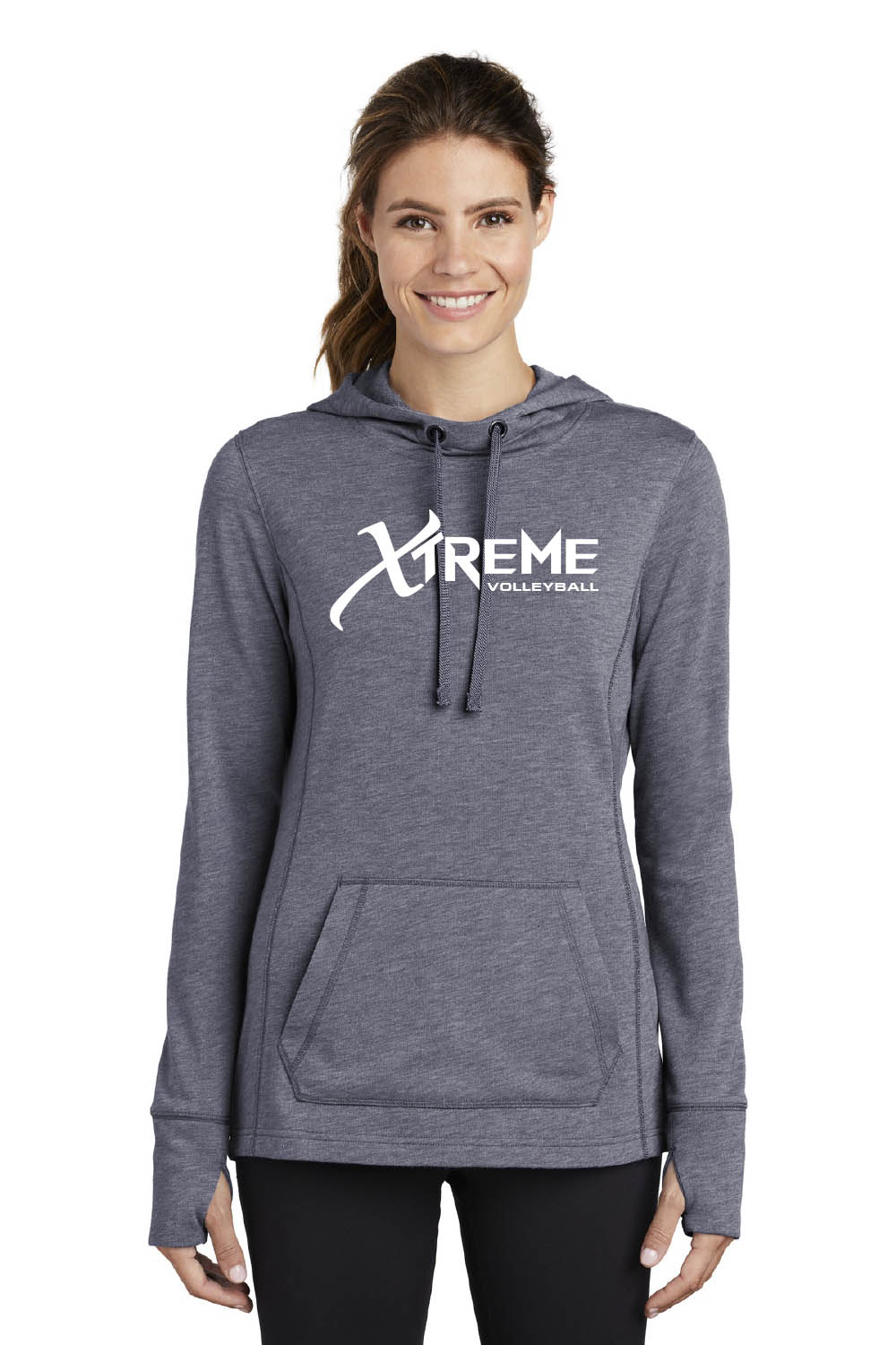Sport-Tek ® Women's PosiCharge ® Tri-Blend Wicking Fleece Hooded Pullover
