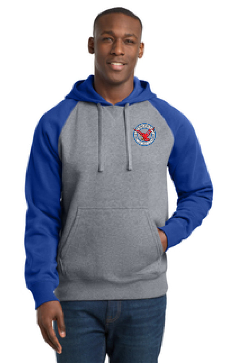 G-E-T Sport-Tek® Raglan Colorblock Pullover Hooded Sweatshirt ST267