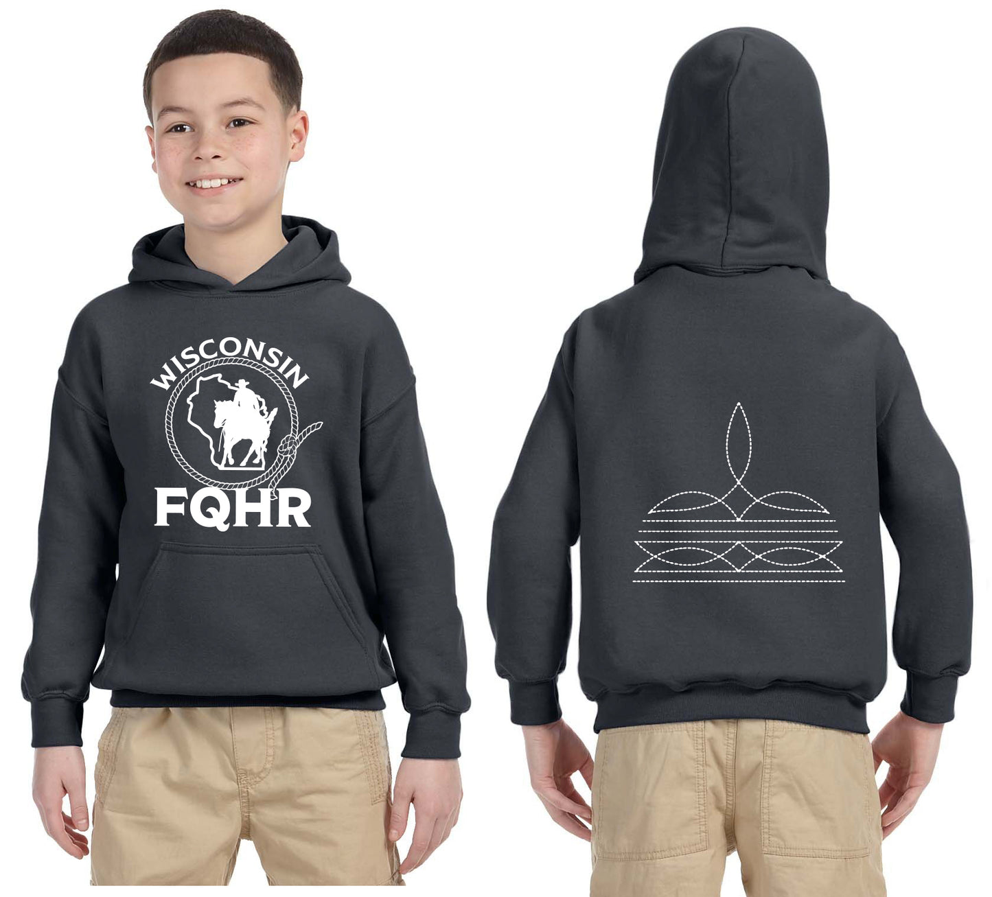 Youth Hooded Sweatshirt-W
