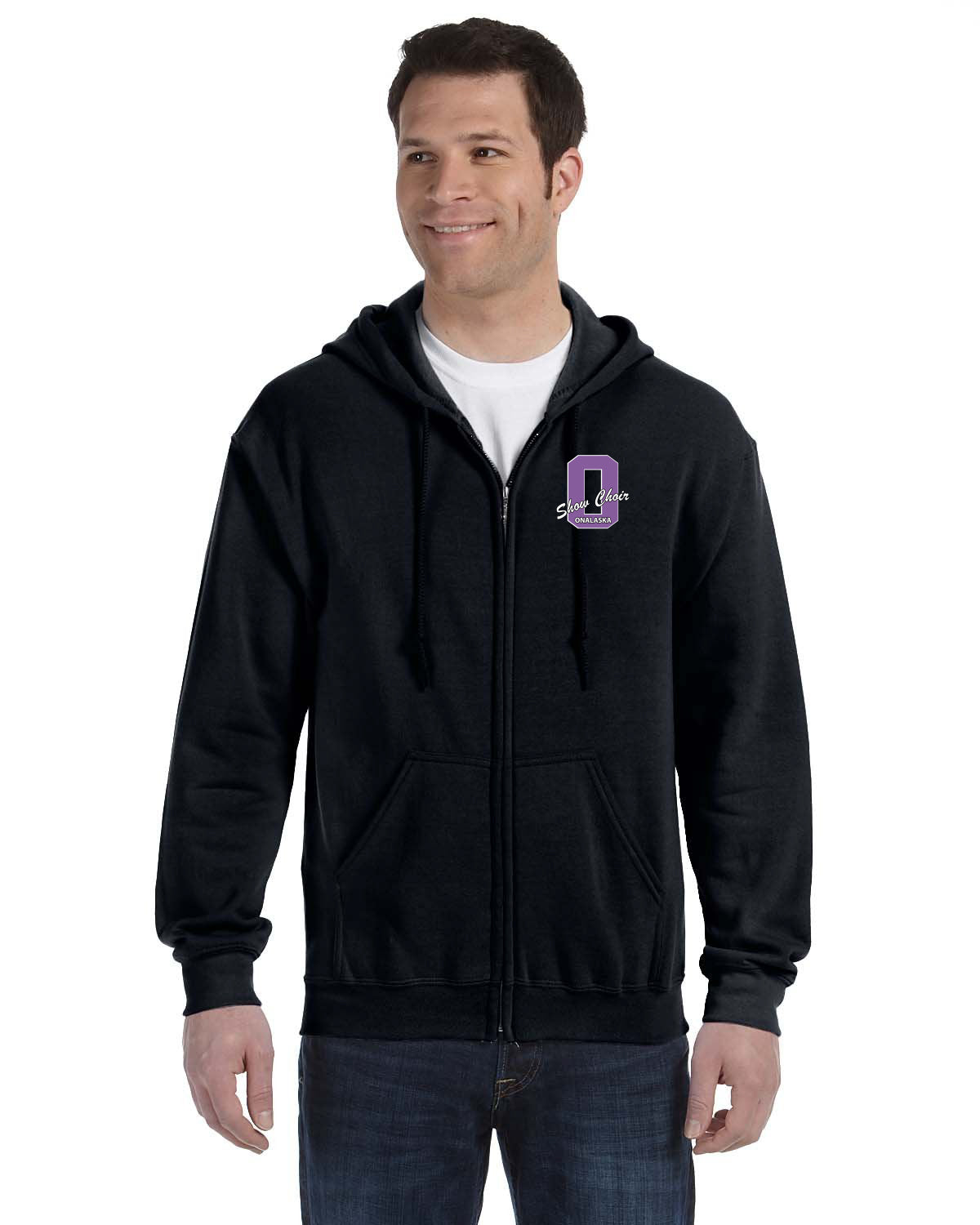 Full Zip Cotton Sweatshirt-SHOW CHOIR LOGO