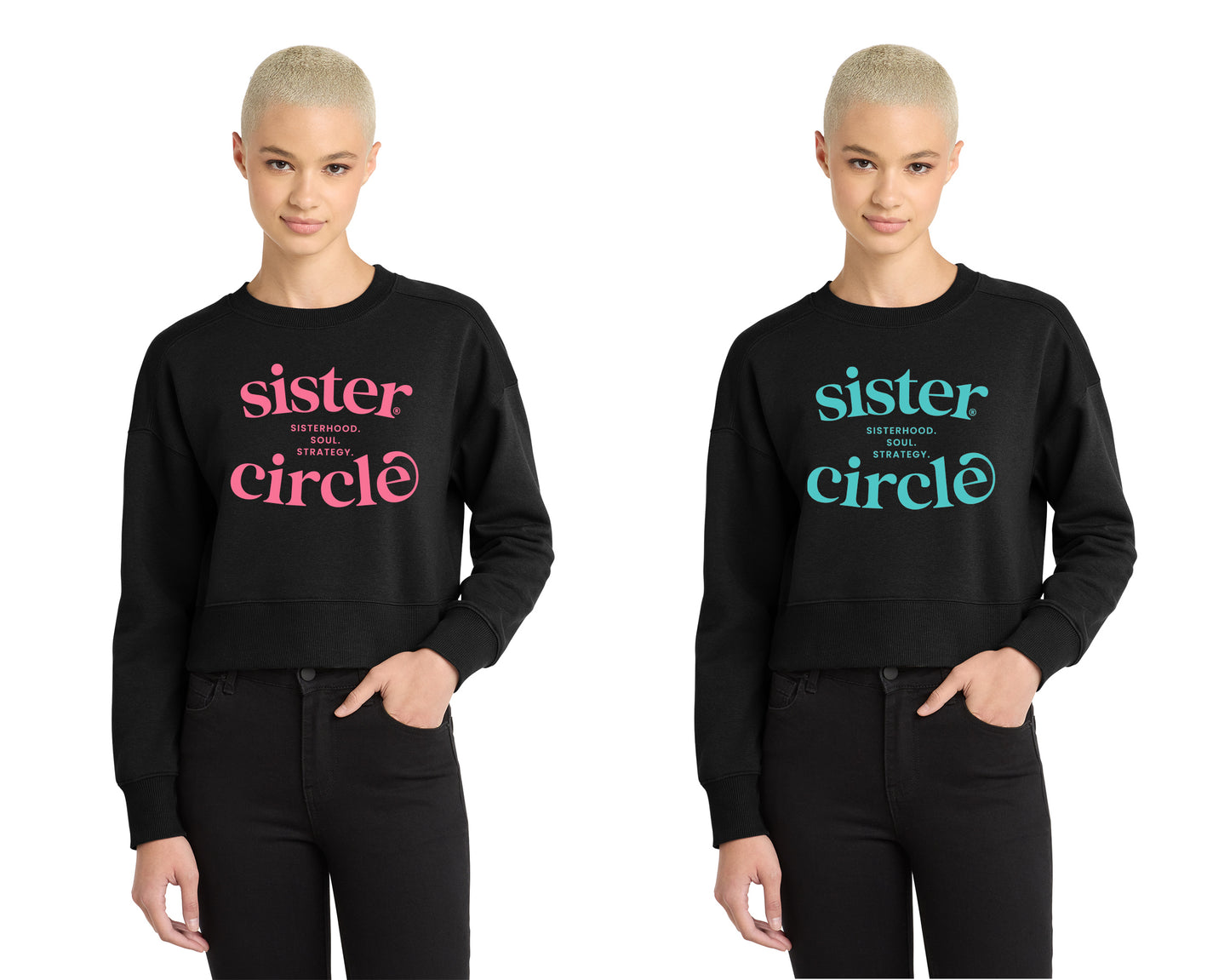 Sister Circle District® Women’s Perfect Weight® Fleece Cropped Crew