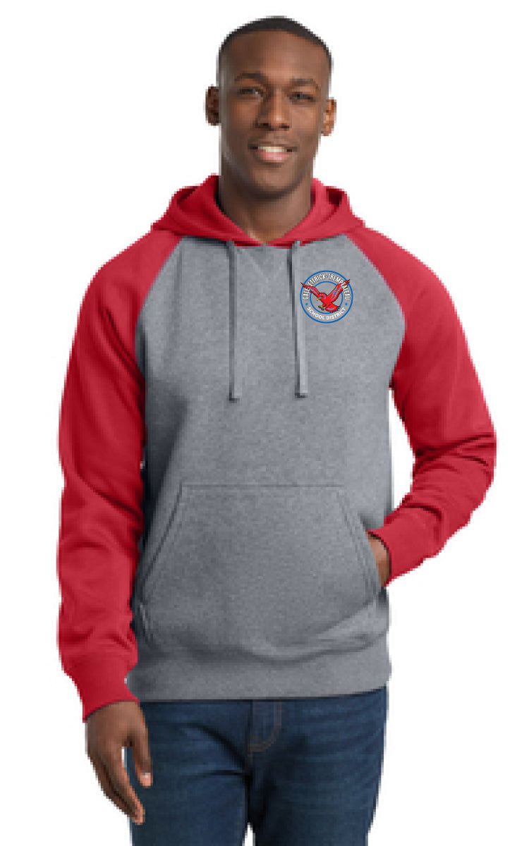 G-E-T Sport-Tek® Raglan Colorblock Pullover Hooded Sweatshirt ST267