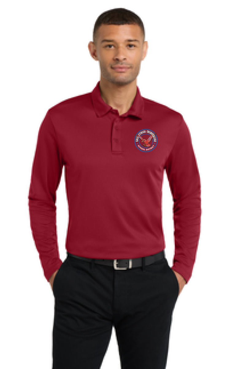 G-E-T Port Authority® Silk Touch™ Performance Long Sleeve Polo