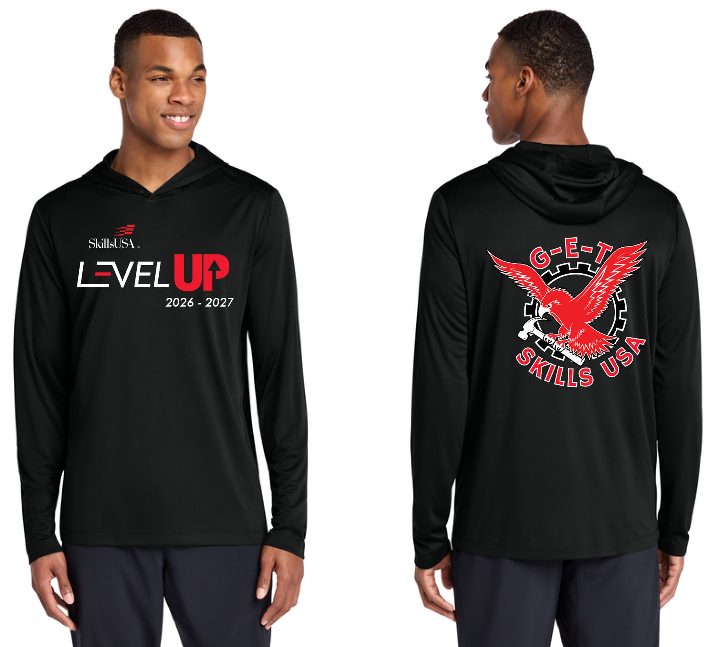 G-E-T Skills USA Moisture Wicking Long Sleeve Hoodie T
