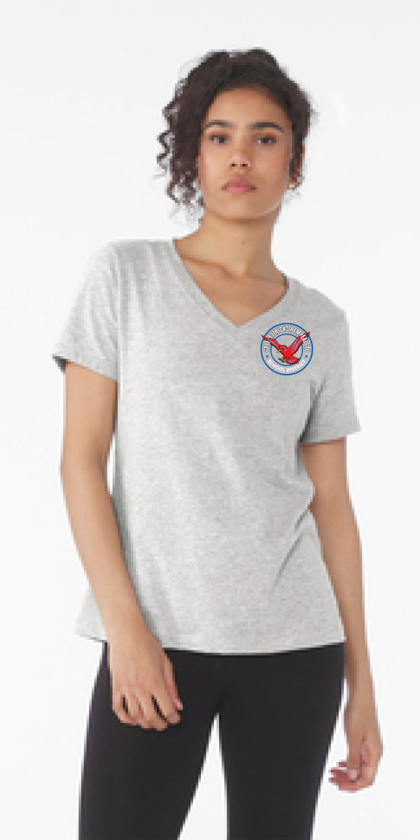 G-E-T BELLA+CANVAS® Women’s Relaxed Jersey Short Sleeve V-Neck Tee