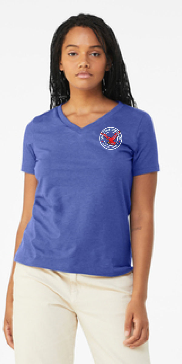 G-E-T BELLA+CANVAS® Women’s Relaxed Jersey Short Sleeve V-Neck Tee