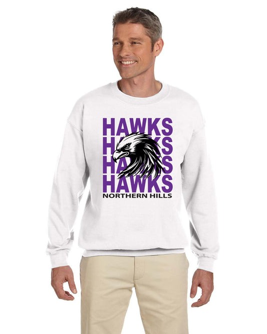 Cotton Crew Neck Sweatshirt HAWKS FULL