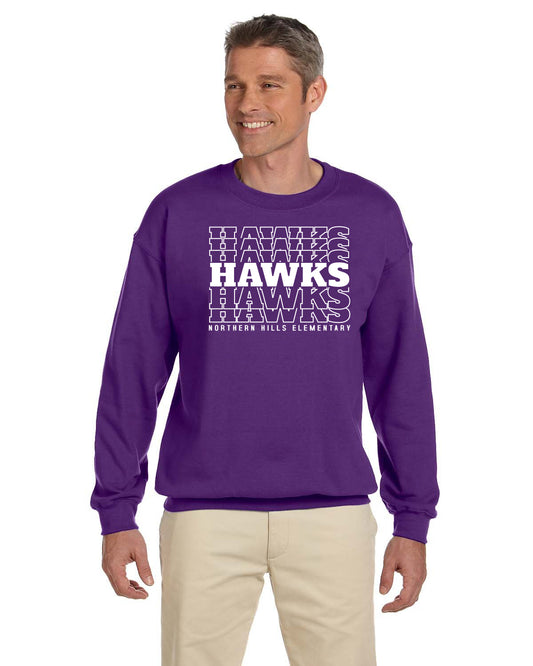 Cotton Crew Neck Sweatshirt HAWKS