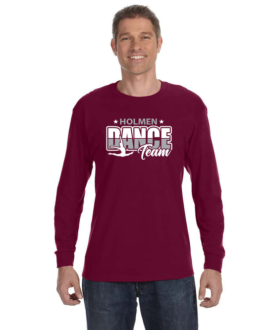 Maroon Long Sleeve Cotton T-shirt HD