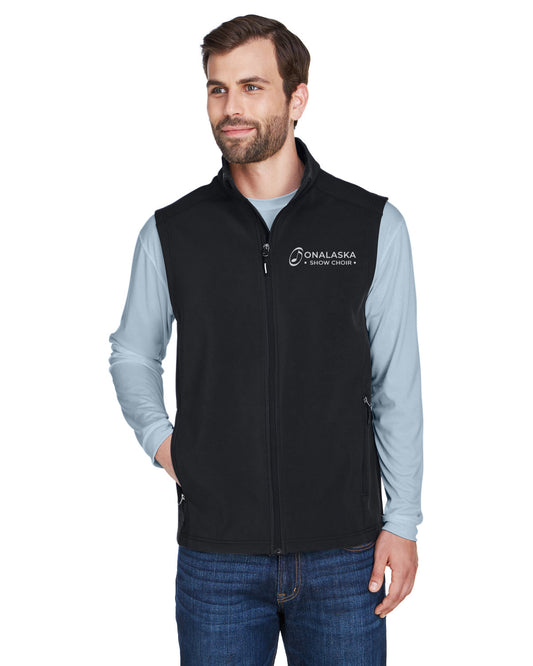 Choirs Core 365 Men's Cruise Two-Layer Fleece Bonded Soft Shell Vest